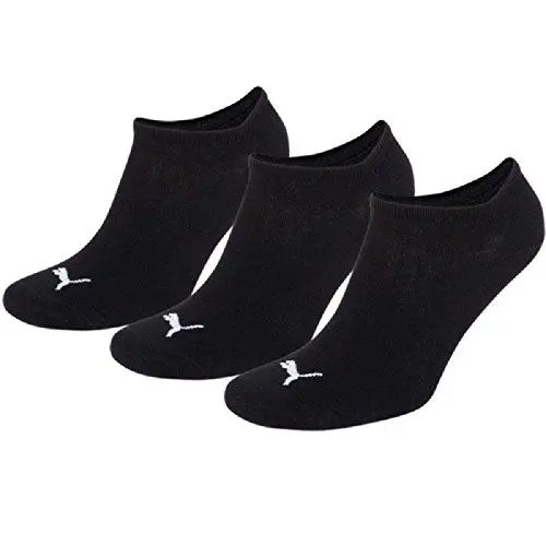 Produktbild: PUMA 18 Paar Sneaker Invisible Socken Gr. 35-49 Unisex für Damen Herren Füßlinge, Farbe:200 - black, Socken & Strümpfe:35-38