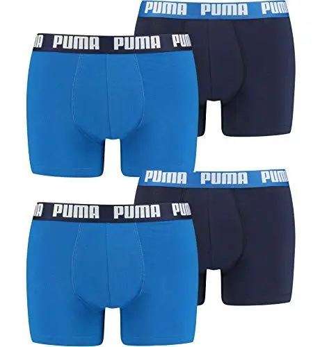 Produktbild: PUMA 4 er Pack Boxer Boxershorts Men Herren Unterhose Pant Unterwäsche, Farbe:420 - True Blue, Bekleidungsgröße:M