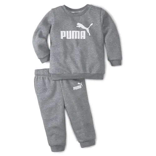 Produktbild: PUMA 846141 Unisex Baby Minicats Ess Crew Jogger Fl Jogginganzug, Medium Gray Heather, 80 EU