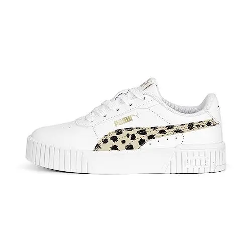 Produktbild: PUMA Carina 2.0 Animal PS Sneaker, White-Granola Black Gold, 28 EU