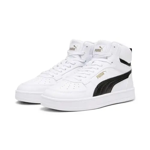 Produktbild: PUMA Unisex Kinder Caven 2.0 Mid Jr Sneaker, Puma White Puma Black Gold, 38.5 EU
