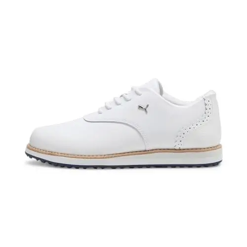 Produktbild: PUMA Damen Avant WMNS Golf Shoe, White-Deep Navy-Sand Dune, 40.5 EU