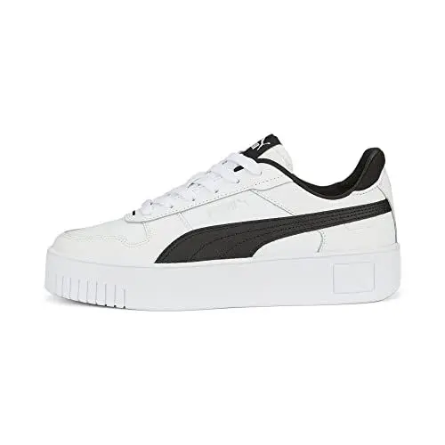 Produktbild: PUMA Damen Carina Street Sneaker, White Black Silver, 38.5 EU