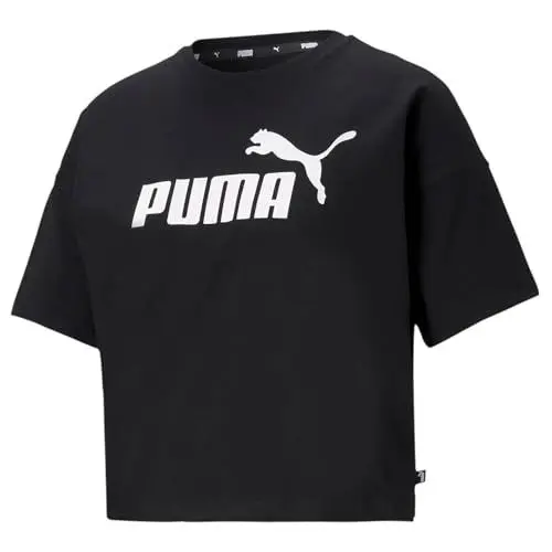 Produktbild: PUMA Damen Crop Top ESS Cropped Logo Tee, Puma Black, M, 586866