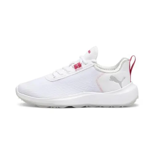 Produktbild: PUMA Damen Fusion Crush Sport WMNS Golf Shoe, White-Garnet Rose, 42.5 EU