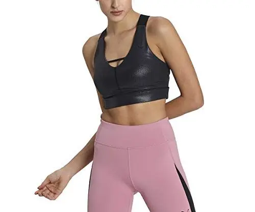 Produktbild: PUMA Damen Mid Impact Pearl Bra Sport BH, Black, XL