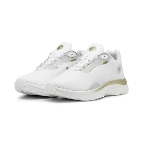 Produktbild: PUMA Damen SOFTRIDE Orla Metallic Dream Sneakers 35.5 White Gold Matte Beige