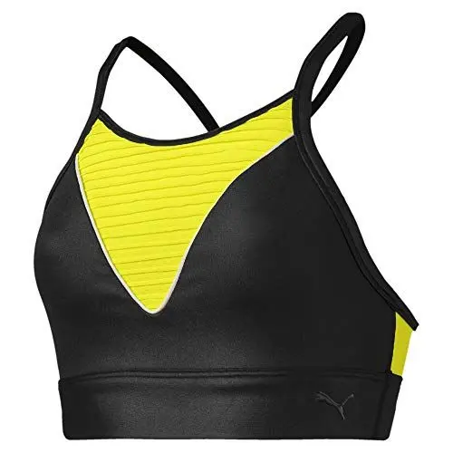 Produktbild: PUMA Damen Shapeshifter Bra M Sport BH, Black-Yellow Alert, L