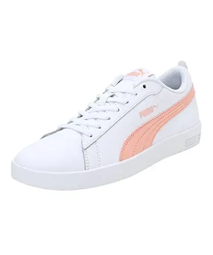 Produktbild: PUMA Damen Smash WNS V2 L Sneaker, White Apricot Blush Black, 41 EU