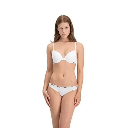 Produktbild: PUMA Damen String Thong Höschen, 3er Pack,Weiß, M