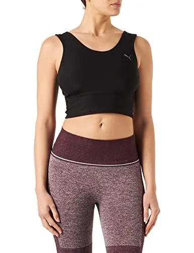 Produktbild: PUMA Damen Studio Yogini Luxe Crop Tank Top,Puma Schwarz,M