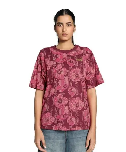 Produktbild: PUMA Unisex Ess+ Class Act Aop Tee T-Shirts, Rot - Intense Red, L EU
