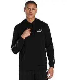Produktbild: PUMA ESS+ Tape Hoodie TR┃Kapuzenpullover für Herren, Schwarz, XL