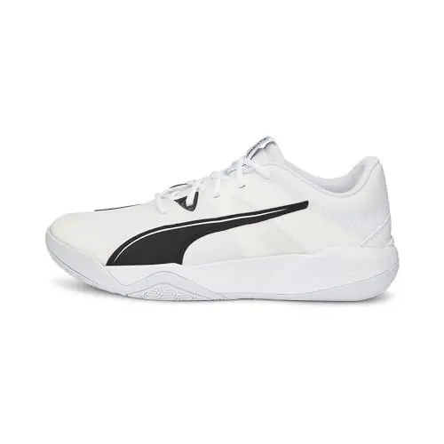 Produktbild: PUMA Unisex Eliminate Pro II Hallen-Sportschuhe Hallenturnschuh, White-Black-Nitro Blue, 42.5 EU