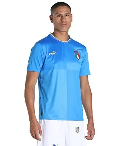 Produktbild: PUMA PUMA FIGC Men's Season 2022/23 Official Home T-Shirt, Ignite Blue-Ultra Blue, S