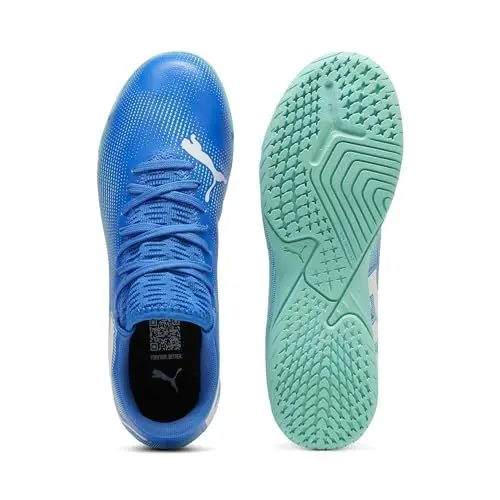 Produktbild: PUMA Future 7 Play IT Jr Soccer Shoe, Hyperlink Blue-Mint White, 28 EU