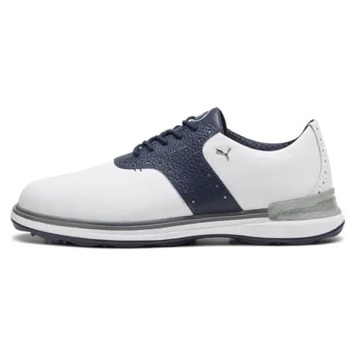 Produktbild: PUMA Herren Avant Golf Shoe, White-Deep Navy-Speed Blue, 41 EU