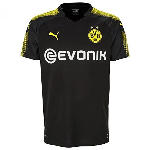 Produktbild: PUMA Herren BVB Away Replica Shirt with Sponsor Logo T Black-Cyber Yellow, XXL