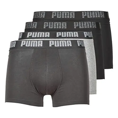 Produktbild: PUMA Herren Boxershorts Shorts Unterhosen Everyday Boxer 4er Pack, Wäschegröße:XL, Artikel:-004 Black/Grey Melange