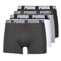 Produktbild: PUMA Herren Boxershorts Shorts Unterhosen Everyday Boxer 4er Pack, Wäschegröße:S, Artikel:-002 White/Grey Melange