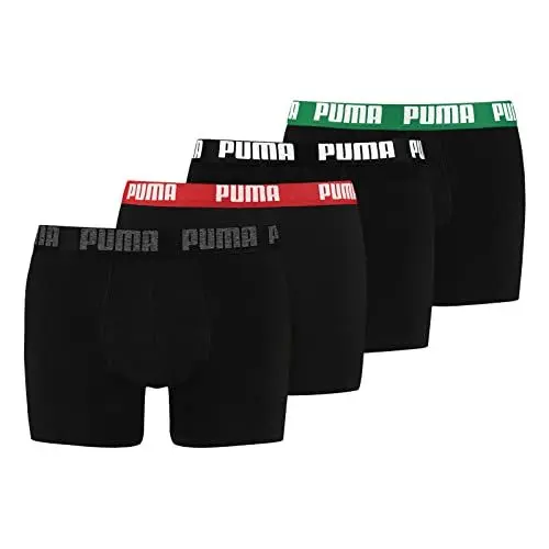 Produktbild: PUMA Herren Boxershorts Shorts Unterhosen Everyday Boxer 4er Pack, Wäschegröße:L, Artikel:-005 Black Combo
