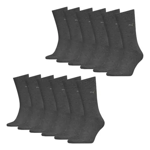 Produktbild: PUMA Herren Business Socken Strümpfe Classic Socks 6 Paar, Farbe:Grau, Größe:39-42, Artikel:-201 anthracite