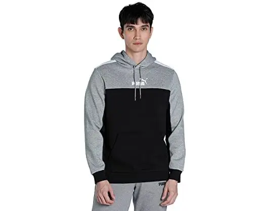 Produktbild: PUMA Herren ESS+ Block Hoodie FL Schweiß, Schwarz, XXL