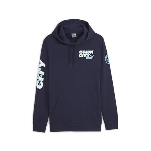 Produktbild: PUMA Herren Manchester City Ftblicons Hoodie MNavy White Blue
