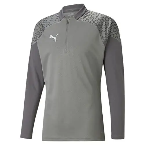 Produktbild: PUMA Herren Teamcup Training 1/4 Zip Slim Fit Top, Flach, Mittelgrau, L EU