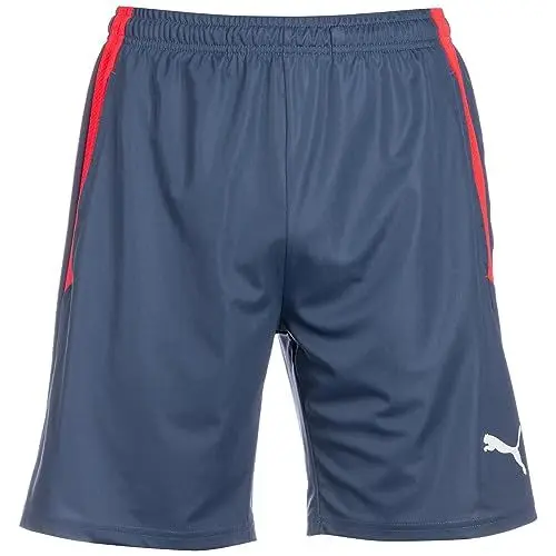 Produktbild: PUMA Herren Teamliga Trainingsshorts 2 (offene Taschen) Strick Shorts, Inky Blue-Fire Orchidee, 3XL