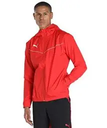 Produktbild: PUMA Herren Trainingsjacke teamRISE All Weather Jacket, Puma Red-Puma White, L, 657396