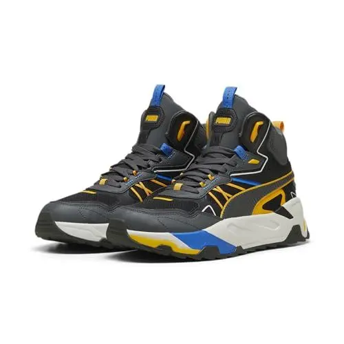 Produktbild: PUMA Herren Trinity Mid Hybrid Sneakers 39 Black Shadow Gray Tangerine Hyperlink Blue Orange