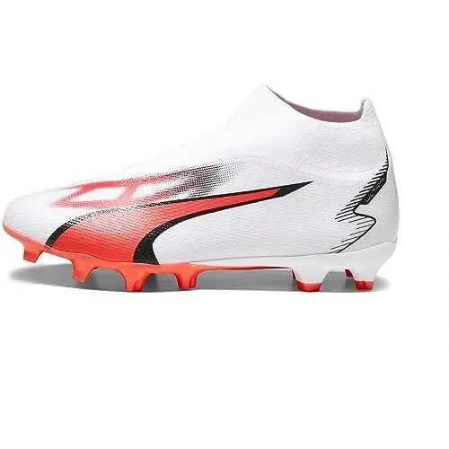 Produktbild: PUMA Herren Ultra Match+ Ll Fg/Ag Fussballschuh, White Schwarze Feuer-Orchidee, 42.5 EU