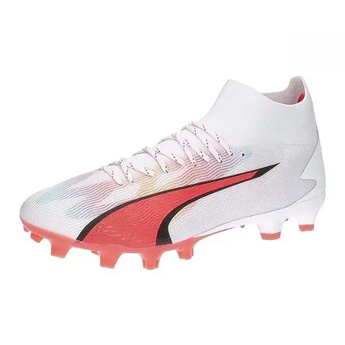 Produktbild: PUMA Herren Ultra PRO FG/AG Fussballschuh, White Black-FIRE Orchid, 45 EU