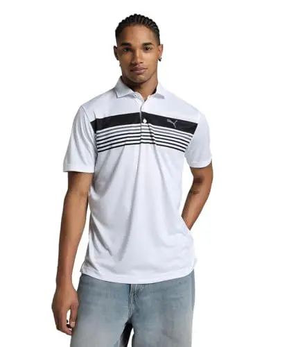 Produktbild: PUMA Herren West Polo Polos, White Glow-PUMA Black,