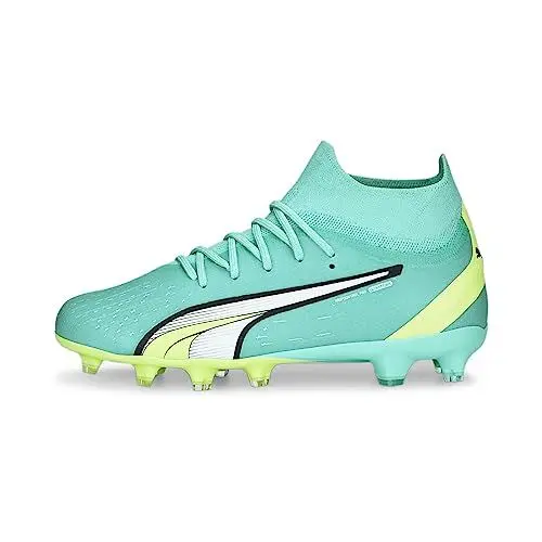 Produktbild: PUMA Jungen Unisex Kinder Ultra Pro Fg/Ag Jr Fussballschuh, Electric Peppermint White Fast Yellow, 28 EU