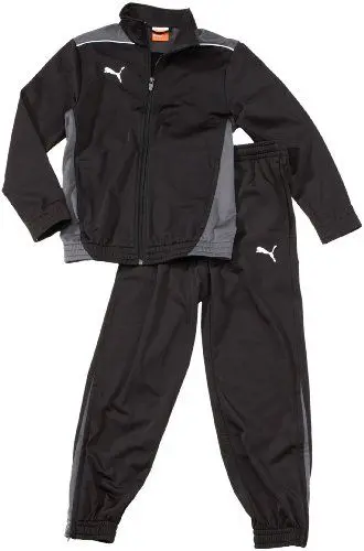 Produktbild: PUMA Kinder Trainingsanzug Foundation Poly Suit II Präsentationsanzug, Black/Dark Shadow, 176