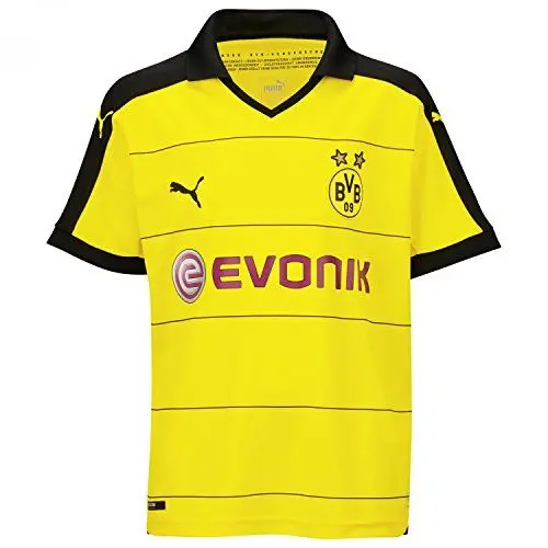 Produktbild: PUMA Kinder Trikot BVB Home Replica Shirt with Sponsor, Cyber Yellow/Black, XXL (Kinder), 176, 748000 01