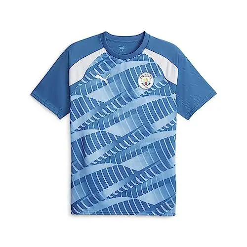 Produktbild: PUMA MCFC Unisex Prematch Ss Jersey T-Shirt, blau, M