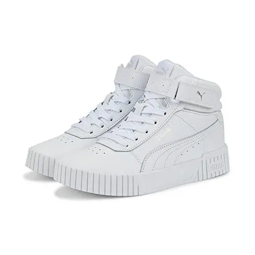 Produktbild: PUMA Carina 2.0 Mid Jr Sneaker, White White Silver, 39 EU