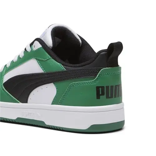 Produktbild: PUMA Unisex Kinder Rebound V6 Lo Jr Sneaker, Puma White Puma Black Archive Green, 37 EU