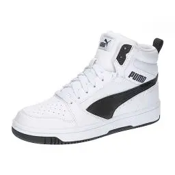 Produktbild: PUMA Unisex Kinder Rebound V6 Mid Jr Sneaker, Puma White Puma Black, 38.5 EU