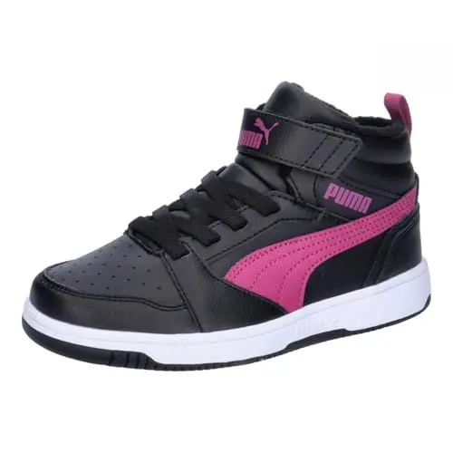 Produktbild: PUMA Rebound V6 Mid WTR AC+ PS Sneaker, Black-Magenta Gleam White, 34 EU
