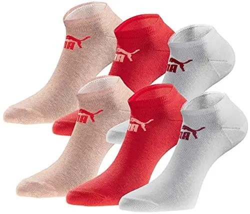 Produktbild: PUMA Sneakersocken 18 Paar Pack Statement Edition - Damen und Herren - White-Peach-Coral Season - Gr. 39-42