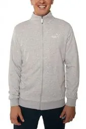 Produktbild: PUMA Sweatjacke Herren ohne Kapuze, Sportjacke, Trainingsjacke, Statement Deluxe Edition, Hellgrau, Größe XXL