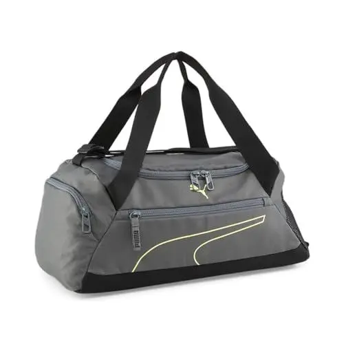 Produktbild: PUMA Fundamentals Sports Bag XS, Unisex-Erwachsene Sporttasche, Mineral Gray-Lime Sheen, OSFA -