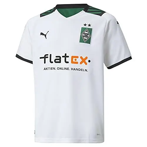 Produktbild: PUMA Unisex Borussia Mönchengladbach, seizoen 2021/22, thuisshirt Trikot, Puma White-power Green, 152 EU