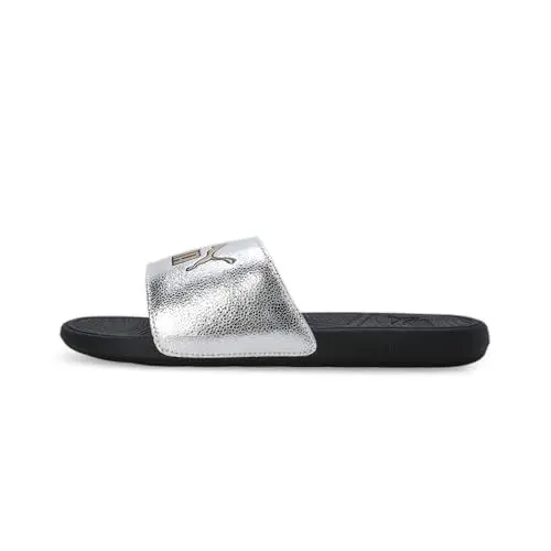 Produktbild: PUMA Unisex Cool Cat 2.0 Metallic Shine Slide Sandal, Silver Gold Black, 42 EU