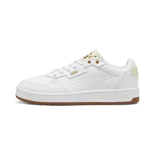Produktbild: PUMA Unisex Court Classic Lux Sneaker, White-Alpine Snow Gold, 42.5 EU