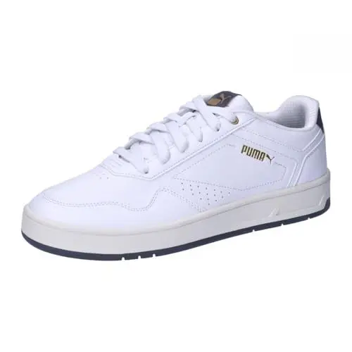 Produktbild: PUMA Unisex Court Classic Sneaker, White-Galactic Gray Gold, 40.5 EU
